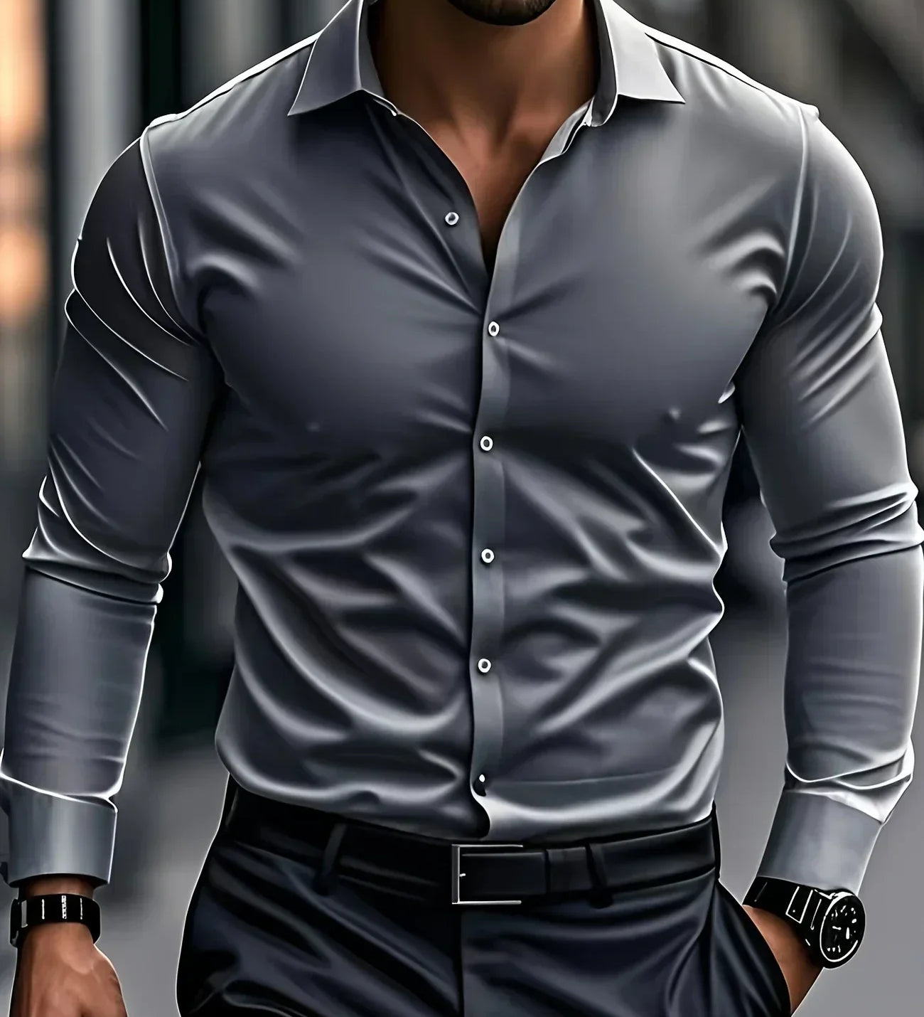 Десислава - Елегантна риза с дълги ръкави и копчета