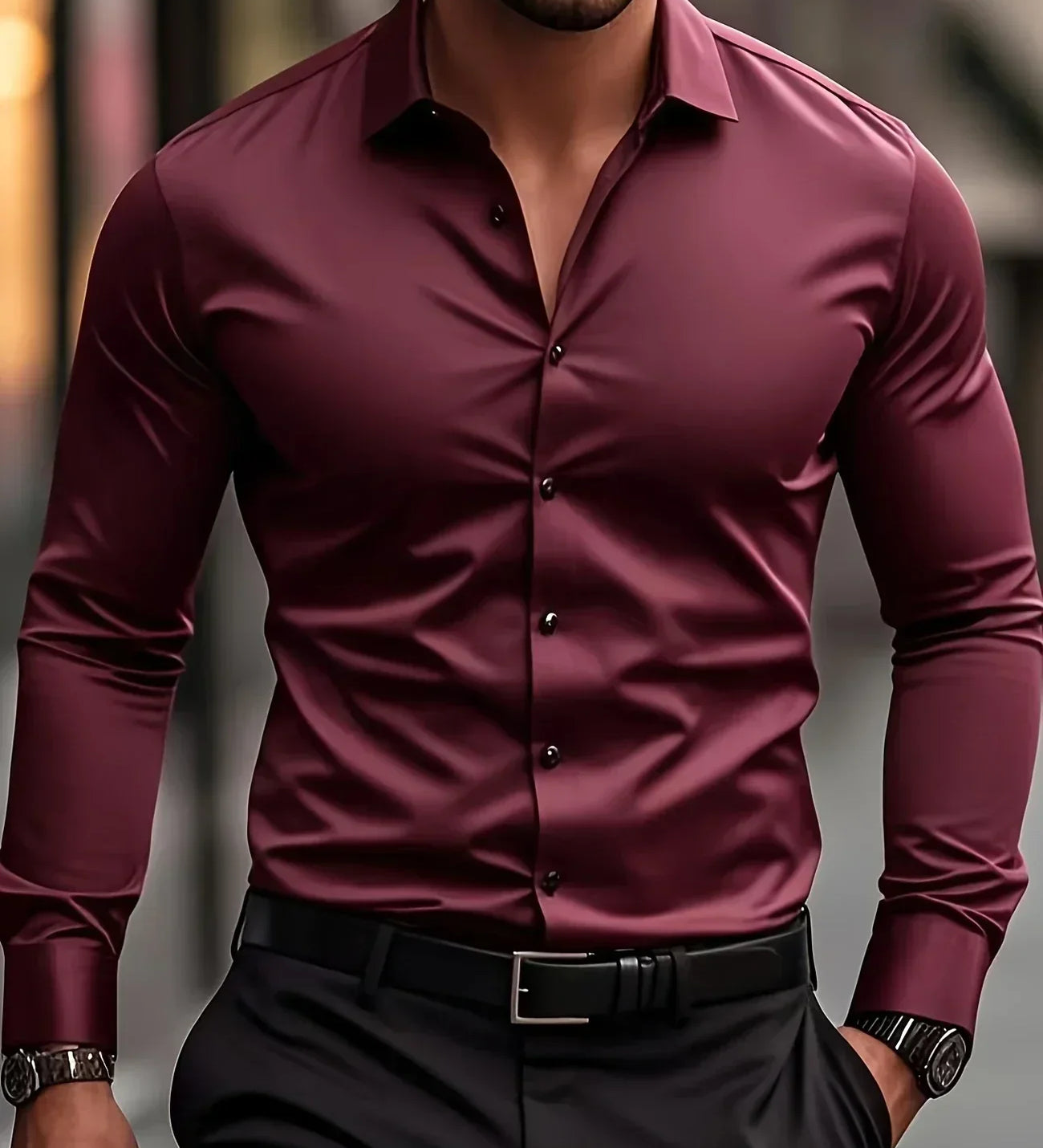 Десислава - Елегантна риза с дълги ръкави и копчета