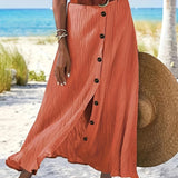 Мария - Полупрозрачна Миди Поличка с Разцепка