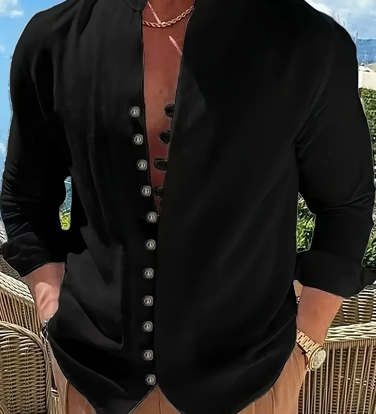 Полина - Лека памучна риза с дълги ръце