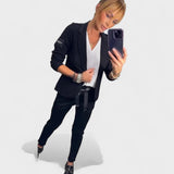 Теодора - Персонализиран комплект: мек сако и широки панталони