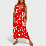 Яна - Дълга Рокля с Художествен Узорак