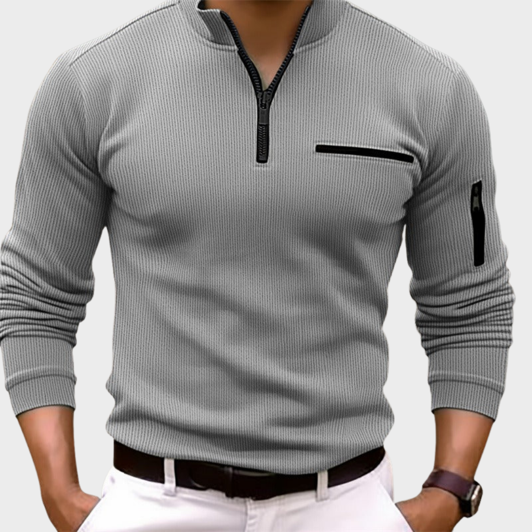 Гергана - Блуза с дълга ръка и цип