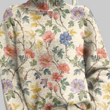 Десислава - Прекрасен цветен пуловер с висока яка