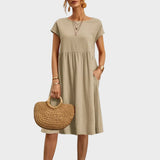 Теодора - Простичка рокля с джобове