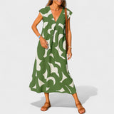 Яна - Дълга Рокля с Художествен Узорак