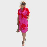 Виктория - Рокля с цветен десен