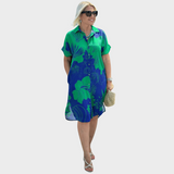 Виктория - Рокля с цветен десен