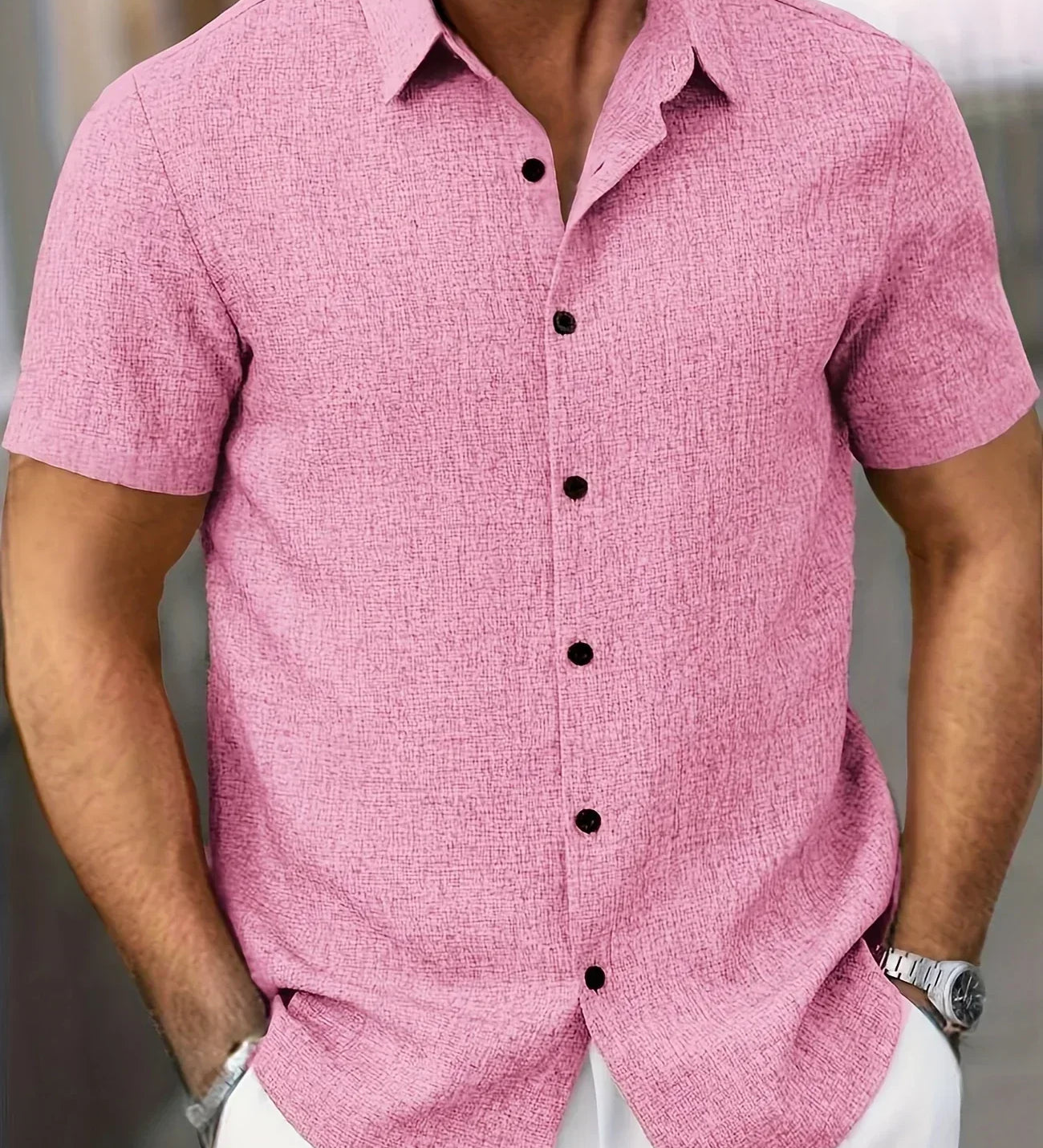 Мария - Лека риза с къс ръкав от лен