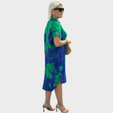 Виктория - Рокля с цветен десен