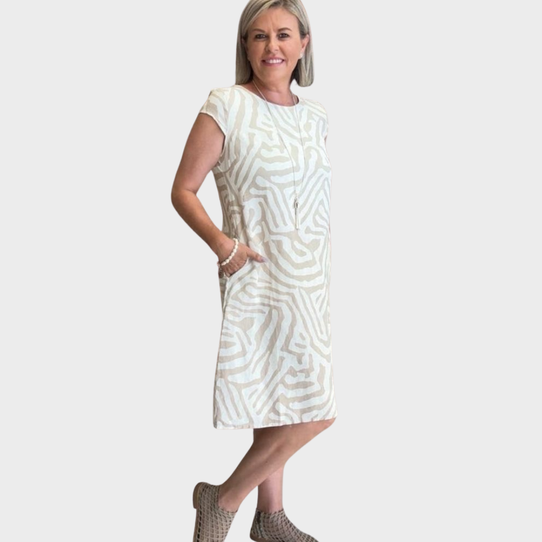 Яна - Летна рокля с кръгло деколте