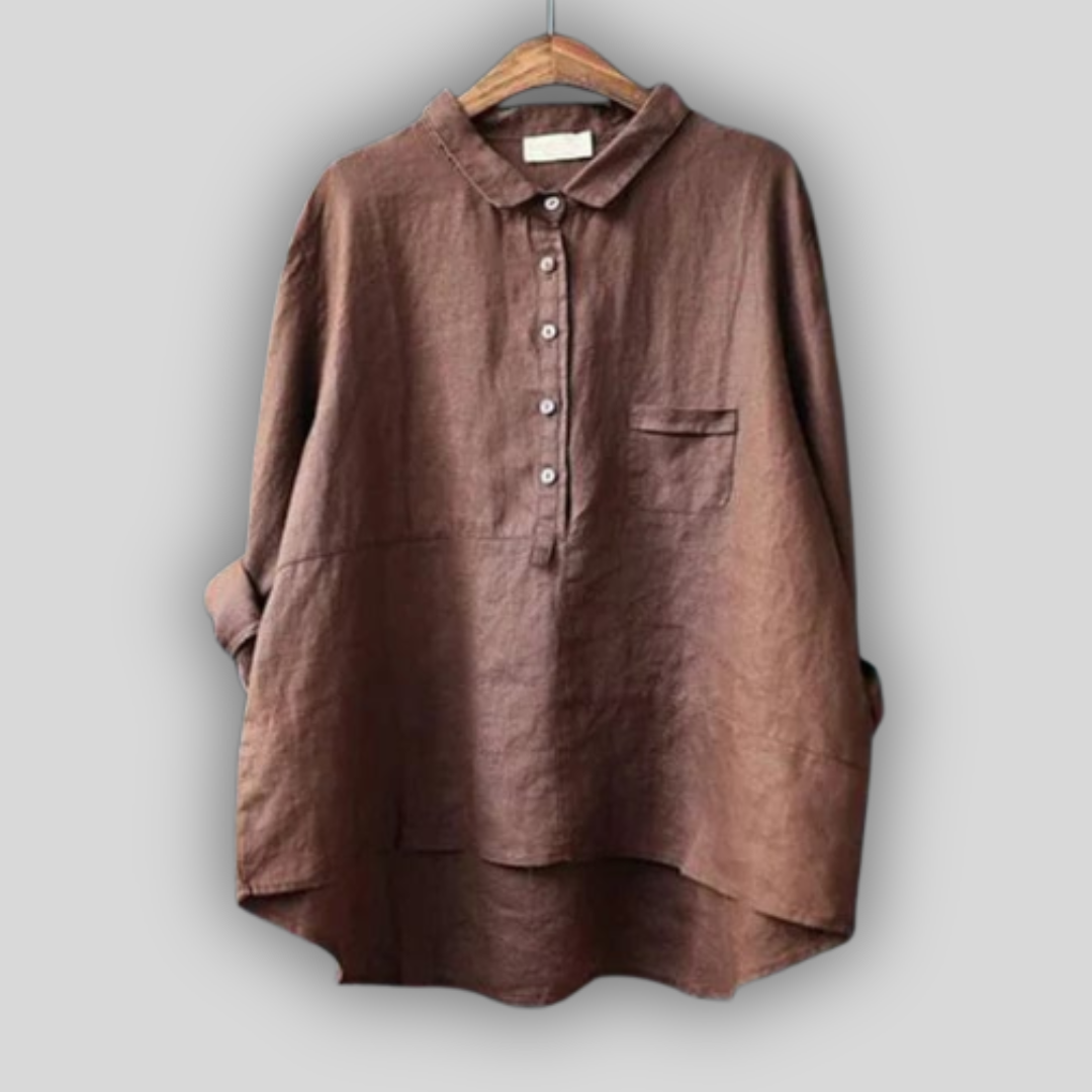 Десислава - Линена блузка зелена простота