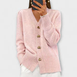 Надежда - Женски пуловер с V-образно деколте във винтидж стил