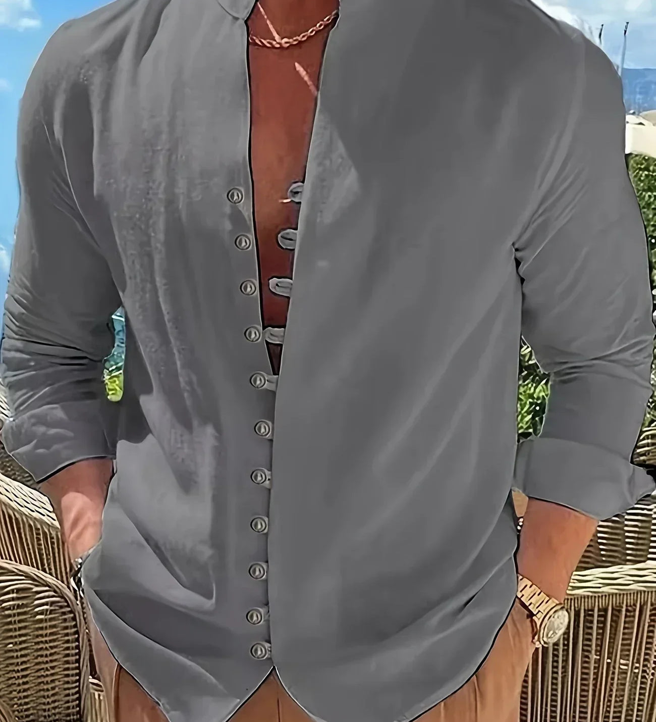 Полина - Лека памучна риза с дълги ръце