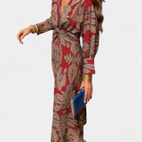 Татяна - Рокля с V Изрез и Преден Чвор