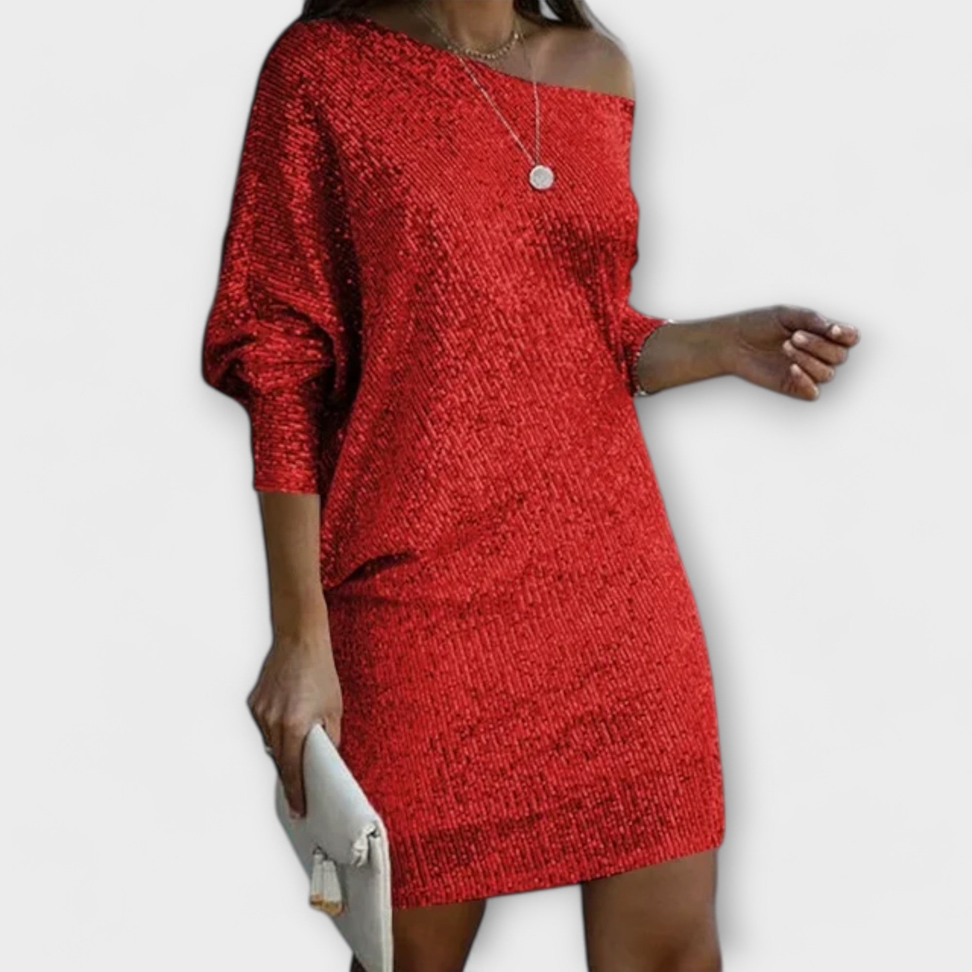 Райна - Блестяща Рокля с Паднало Рамо