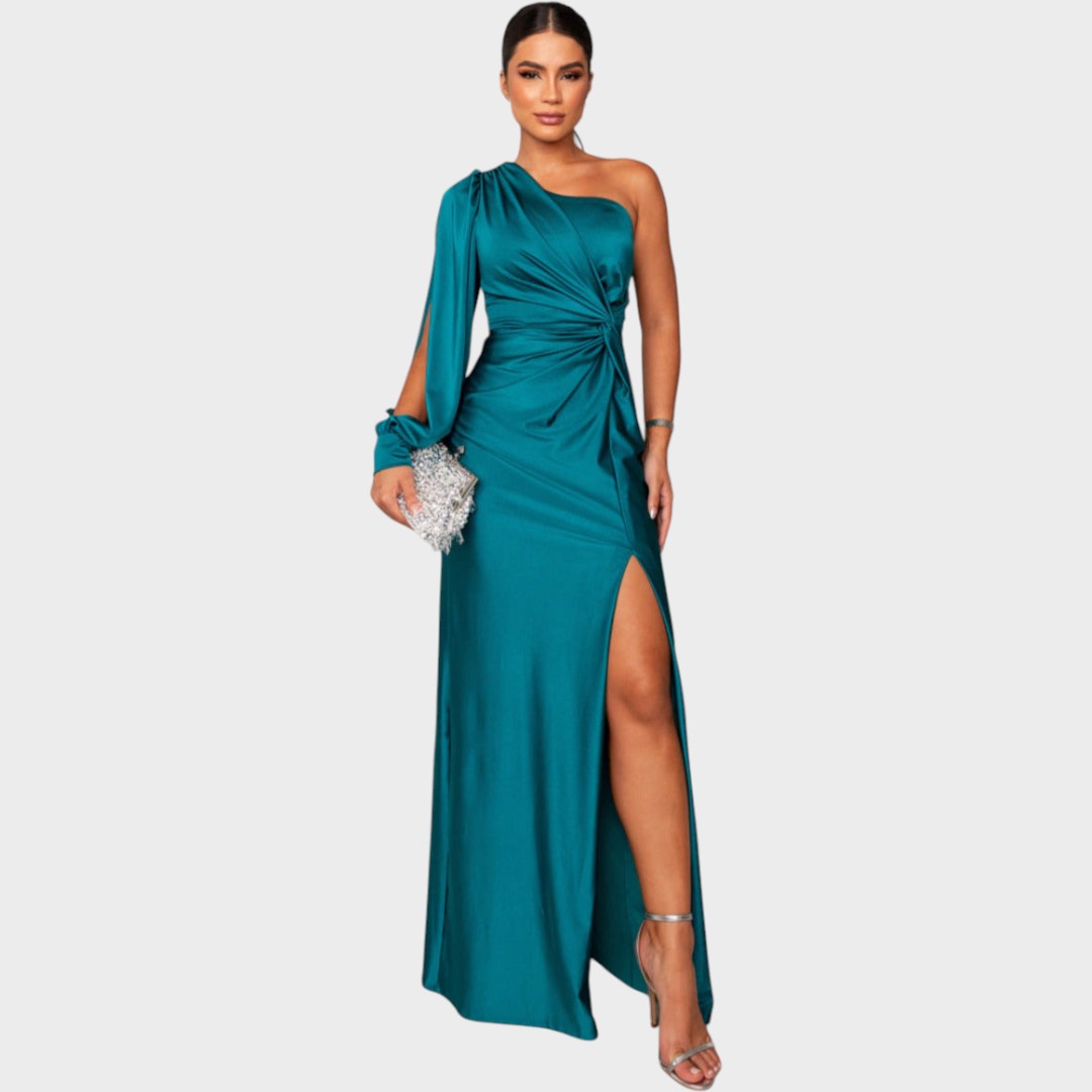 Десислава – Елегантна дълга рокля на едно рамо