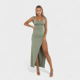 Виктория - Дълга рокля с открит гръб