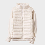 Мария - Лек пухен елек с плетен дизайн