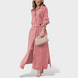 Гергана - Елегантна дълга рокля с V-образно деколте