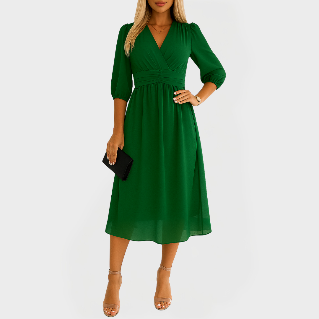 Гергана - лека рокля от коприна за елегантни поводи