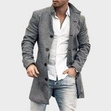 Десислава - Стилен вълнен палто с рибена кост