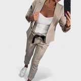 Теодора - Персонализиран комплект: мек сако и широки панталони