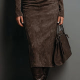 Яна - Миди сукня от велур Фросина