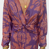 Татяна - Рокля с V Изрез и Преден Чвор