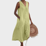 Мария - Стилна и Подходяща Рокля с V-Изряз