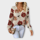 Яна - Плетен Пуловер с Дантелени Детайли