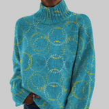 Десислава - Арт принт с ярък кръг и висока яка