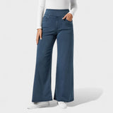 Мира - Дънкови панталони с широк крачол