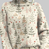 Катя - Коледен пуловер с висока яка