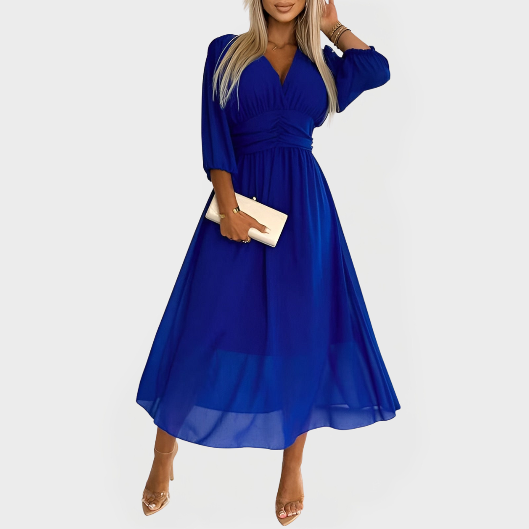 Гергана - лека рокля от коприна за елегантни поводи