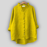 Надя - Линена блузка Земляна Финеса