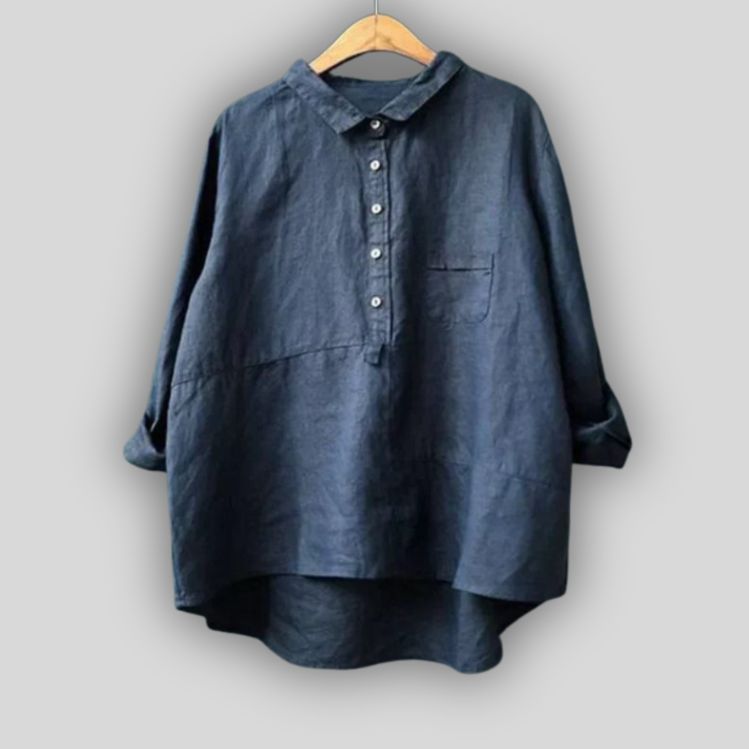 Десислава - Линена блузка зелена простота