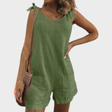 Катя - Комбинезон с връзки на раменете и джобове