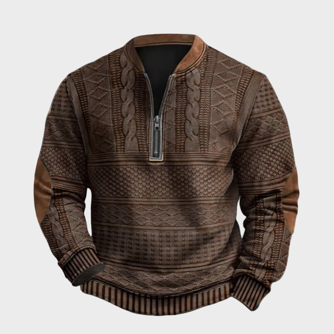 Калина - Пуловер с цип до половината