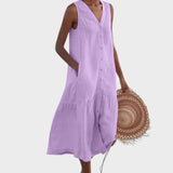 Мария - Стилна и Подходяща Рокля с V-Изряз