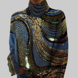 Мира - Коледен пуловер с висока яка