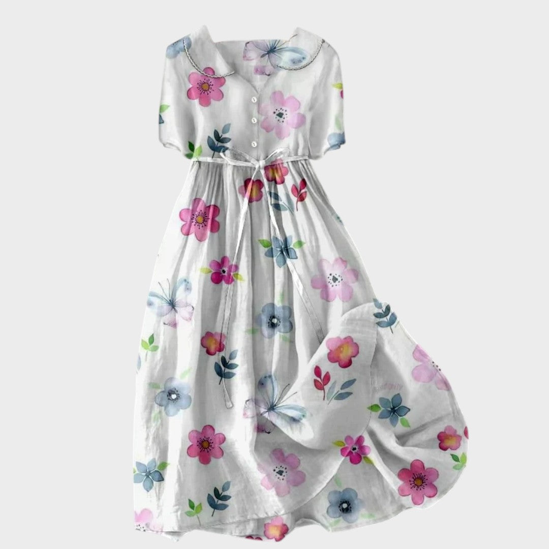 Десислава - Лятна рокля с връзка в талията