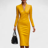 Виктория - Тясна рокля от изкуствена кожа