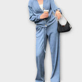 Десислава - Комплект плетени палто и панталони