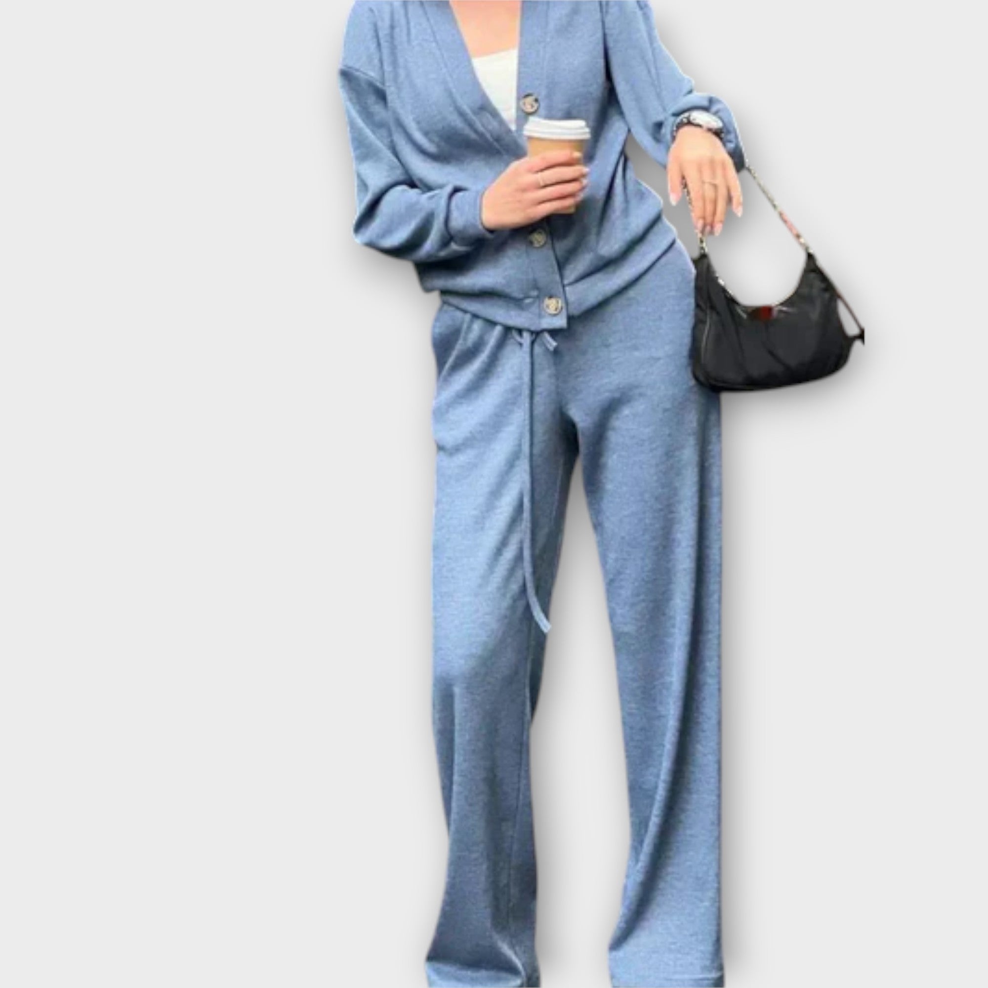 Десислава - Комплект плетени палто и панталони