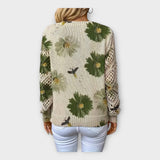 Яна - Плетен Пуловер с Дантелени Детайли