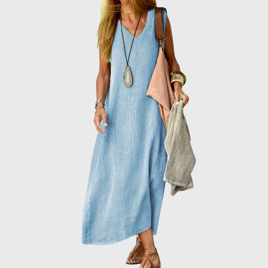 Симона - Лятна рокля с цветен десен