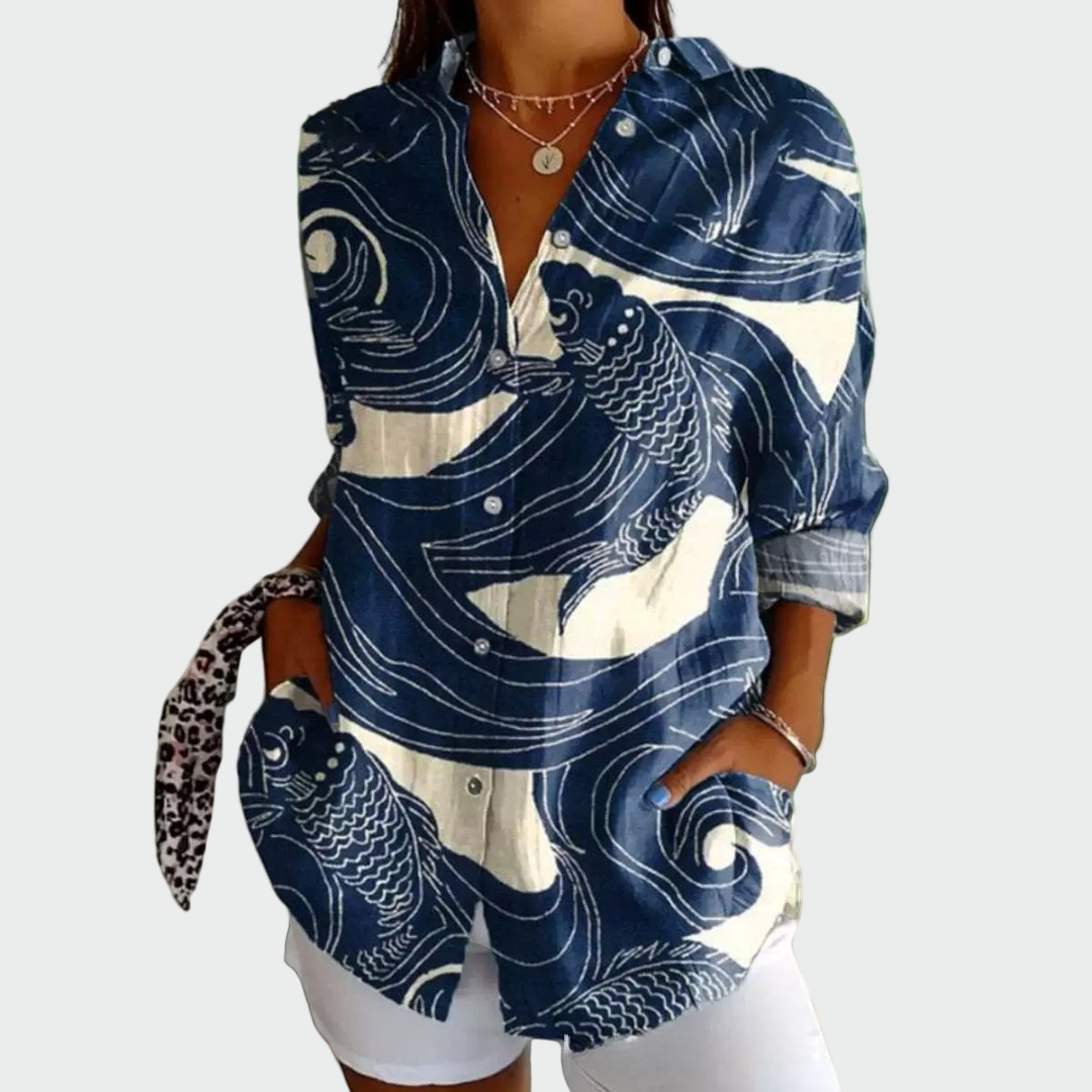 Десислава - блуза с цветен десен