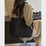 Михаела – Ребриста чанта с детайли от въже