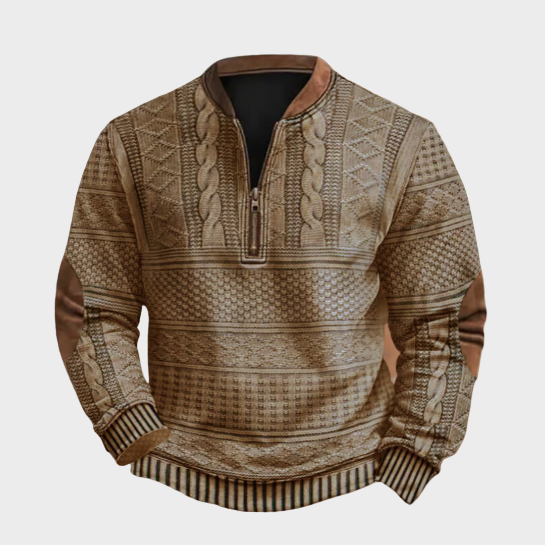 Калина - Пуловер с цип до половината